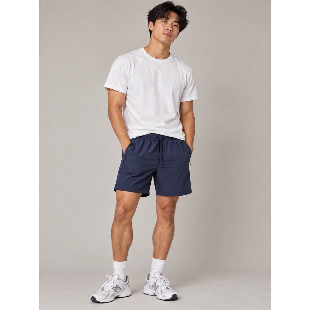 Avalanche Men’s Medium Navy Hiking Outdoor Nylon Shorts Zip Pockets